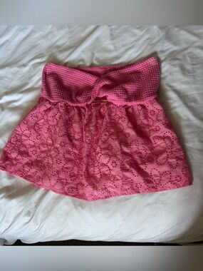 Women's Pink Eyelet Tank Top